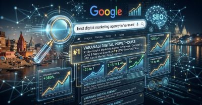SEO ranking for best digital marketing agency in Varanasi on Google